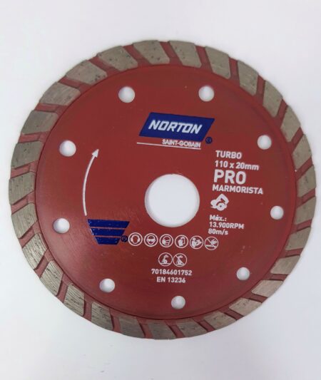 Disco de Corte Diamantado Norton Pro 110mm