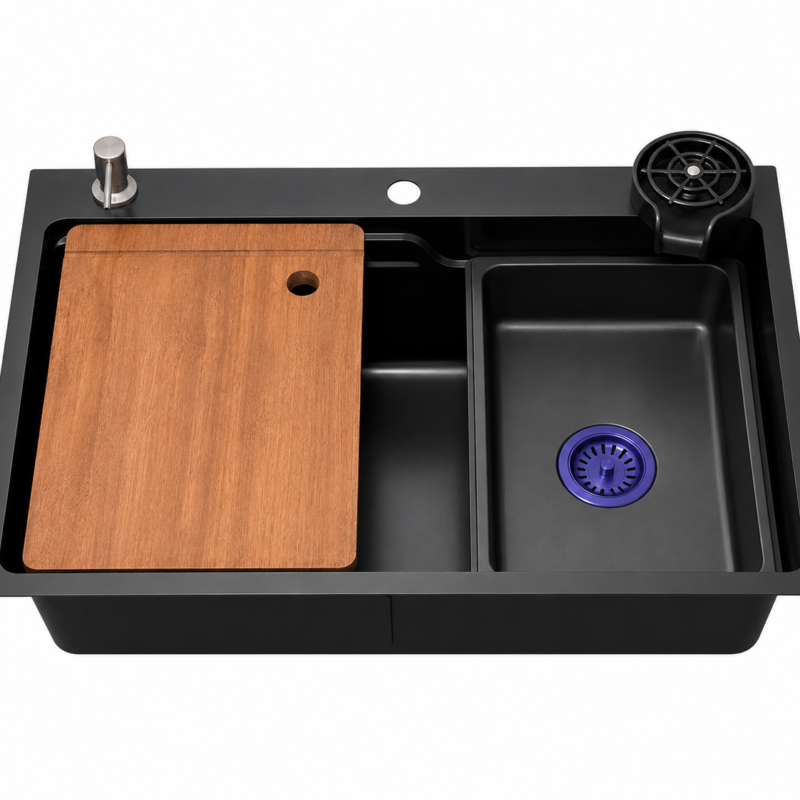 Cuba Gourmet BR Cubas Preta 68 × 46 × 22 cm – 0,8 mm com Acessórios
