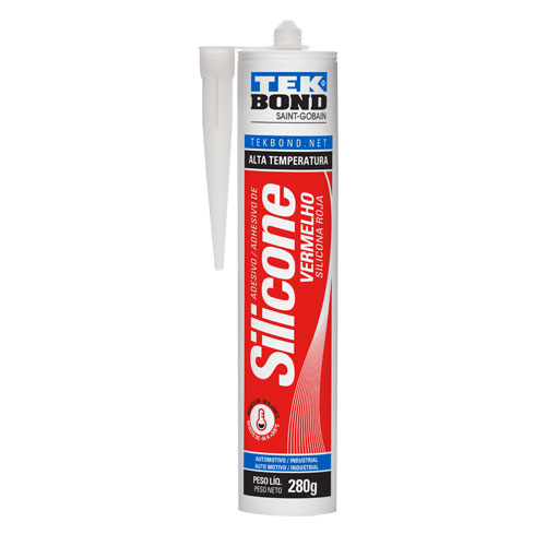 Silicone Alta Temperatura Vermelho Tekbond 280G