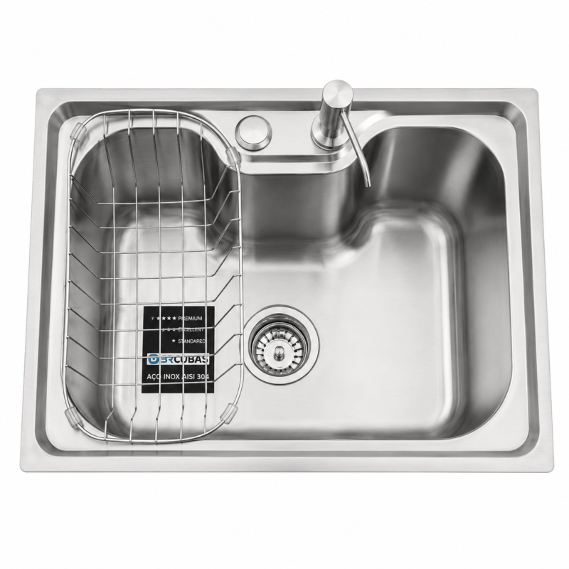 Cuba Gourmet BR Cubas 50 × 40 × 22 cm Alto Brilho com Acessórios